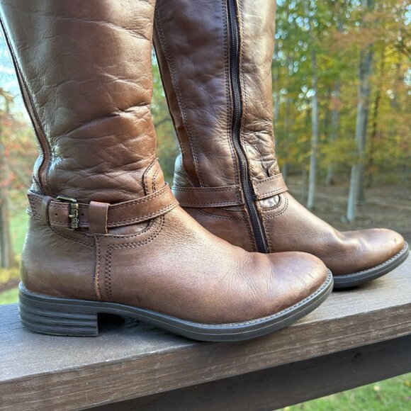 BUSSOLA Trapani Tall Leather Boots. Brown, Tan, Zipper, Box. EU 40 US 9-9.5 - Picture 2 of 15